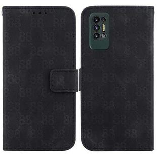 For Tecno Pova 2 Double 8-shaped Embossed Leather Phone Case(Black)