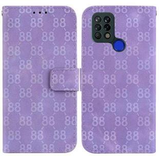 For Tecno Pova 4G / LD7 Double 8-shaped Embossed Leather Phone Case(Purple)