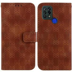 For Tecno Pova 4G / LD7 Double 8-shaped Embossed Leather Phone Case(Brown)