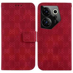 For Tecno Camon 20 Premier 5G Double 8-shaped Embossed Leather Phone Case(Red)