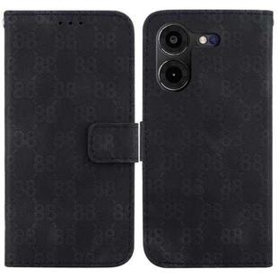 For Tecno Pova 5 Pro Double 8-shaped Embossed Leather Phone Case(Black)