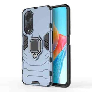 For OPPO A98 5G / A1 PC + TPU Shockproof Protective Phone Case with Magnetic Ring Holder(Navy Blue)