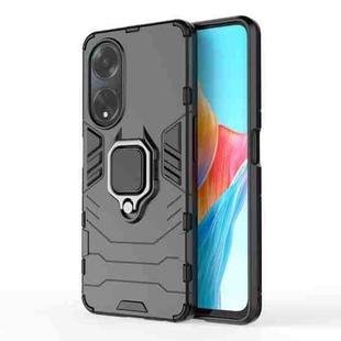 For OPPO A98 5G / A1 PC + TPU Shockproof Protective Phone Case with Magnetic Ring Holder(Black)