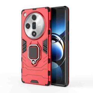 For OPPO Find X7 PC + TPU Shockproof Protective Phone Case with Magnetic Ring Holder(Red)