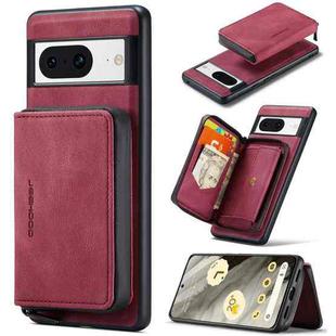 For Google Pixel 8 JEEHOOD Magnetic Zipper Wallet Phone Leather Case(Red)
