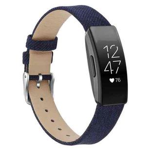 For Fitbit Inspire / Inspire HR Canvas B Type  Watch Band, Size:S(Blue)