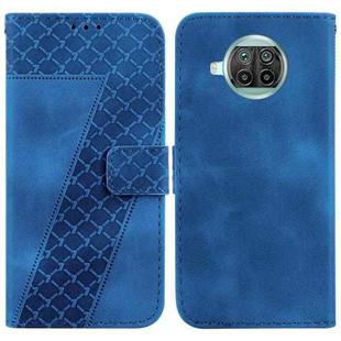 For Xiaomi Mi 10T Lite 5G/Mi 10i 5G 7-shaped Embossed Leather Phone Case(Blue)