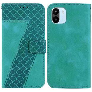 For Xiaomi Redmi A1/A2 7-shaped Embossed Leather Phone Case(Green)