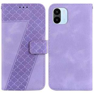 For Xiaomi Redmi A1/A2 7-shaped Embossed Leather Phone Case(Purple)