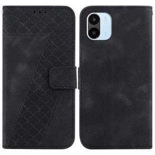 For Xiaomi Redmi A1/A2 7-shaped Embossed Leather Phone Case(Black)