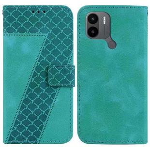 For Xiaomi Redmi A1+ 4G Global/Poco C50/Poco C51 7-shaped Embossed Leather Phone Case(Green)