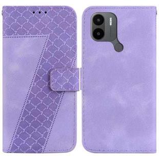 For Xiaomi Redmi A1+ 4G Global/Poco C50/Poco C51 7-shaped Embossed Leather Phone Case(Purple)
