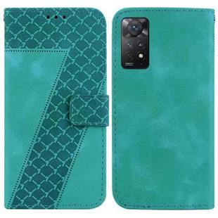 For Xiaomi Redmi Note 11 Pro 4G Global/5G Global 7-shaped Embossed Leather Phone Case(Green)