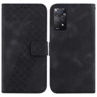 For Xiaomi Redmi Note 11 Pro 4G Global/5G Global 7-shaped Embossed Leather Phone Case(Black)