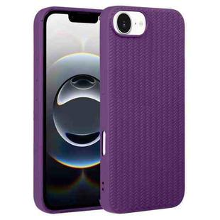For iPhone 16e Weave Texture Silicone Phone Case(Purple)