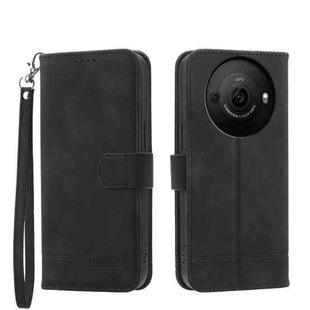 For Sharp Aquos R8 Pro Dierfeng Dream Line Leather Phone Case(Black)