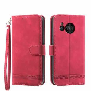 For Sharp Aquos R8 Dierfeng Dream Line Leather Phone Case(Red)