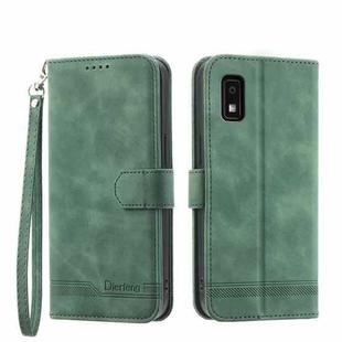 For Sharp Aquos Wish 3 Dierfeng Dream Line Leather Phone Case(Green)