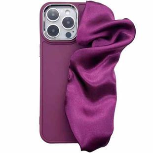 For iPhone 14 Pro 2 in 1 Electroplating Wristband Phone Case(Dark Purple)