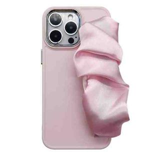For iPhone 14 Pro Max 2 in 1 Electroplating Wristband Phone Case(Pink)
