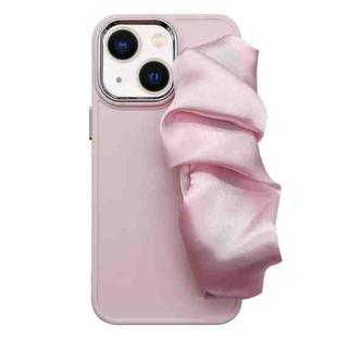For iPhone 13 2 in 1 Electroplating Wristband Phone Case(Pink)