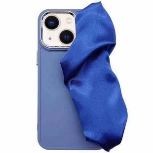 For iPhone 13 2 in 1 Electroplating Wristband Phone Case(Blue)