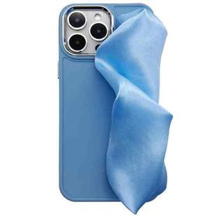 For iPhone 12 Pro Max 2 in 1 Electroplating Wristband Phone Case(Sky Blue)