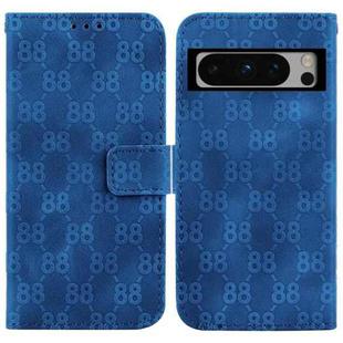 For Google Pixel 8 Pro Double 8-shaped Embossed Leather Phone Case(Blue)