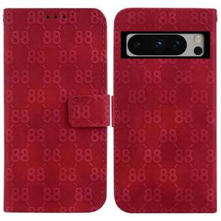 For Google Pixel 8 Pro Double 8-shaped Embossed Leather Phone Case(Red)