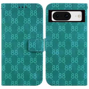 For Google Pixel 8 Double 8-shaped Embossed Leather Phone Case(Green)