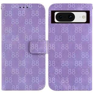 For Google Pixel 8 Double 8-shaped Embossed Leather Phone Case(Purple)