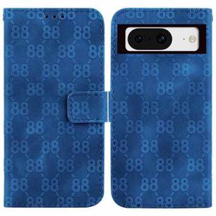 For Google Pixel 8 Double 8-shaped Embossed Leather Phone Case(Blue)