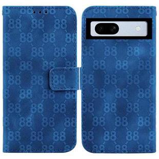 For Google Pixel 7a Double 8-shaped Embossed Leather Phone Case(Blue)