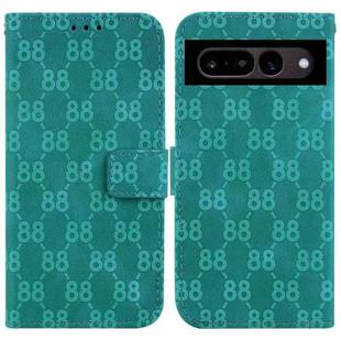 For Google Pixel 7 Pro 5G Double 8-shaped Embossed Leather Phone Case(Green)
