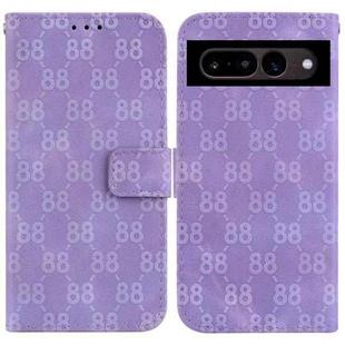 For Google Pixel 7 Pro 5G Double 8-shaped Embossed Leather Phone Case(Purple)