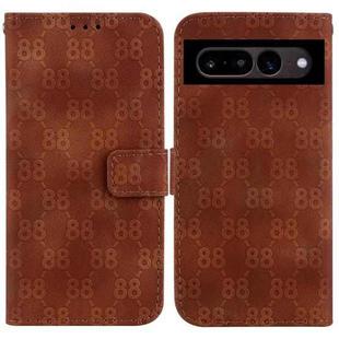For Google Pixel 7 Pro 5G Double 8-shaped Embossed Leather Phone Case(Brown)