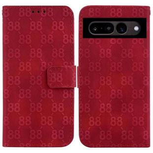 For Google Pixel 7 Pro 5G Double 8-shaped Embossed Leather Phone Case(Red)