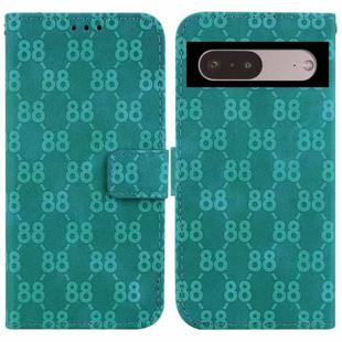 For Google Pixel 7 5G Double 8-shaped Embossed Leather Phone Case(Green)