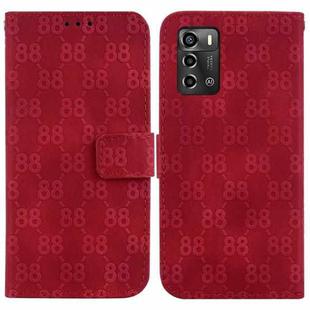 For ZTE Blade A72 / V40 Vita Double 8-shaped Embossed Leather Phone Case(Red)