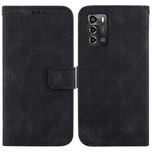 For ZTE Blade A72 / V40 Vita Double 8-shaped Embossed Leather Phone Case(Black)