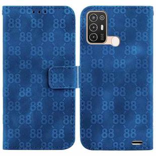 For ZTE Blade A52 Double 8-shaped Embossed Leather Phone Case(Blue)