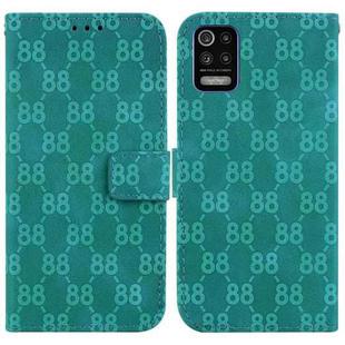 For LG K52 / K62 / Q52 Double 8-shaped Embossed Leather Phone Case(Green)