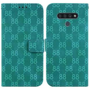 For LG Stylo 6 / K71 Double 8-shaped Embossed Leather Phone Case(Green)