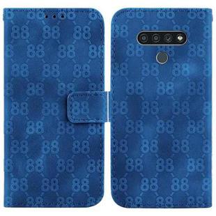 For LG Stylo 6 / K71 Double 8-shaped Embossed Leather Phone Case(Blue)