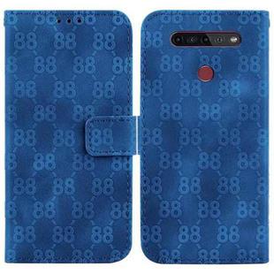 For LG K41S / K51S Double 8-shaped Embossed Leather Phone Case(Blue)