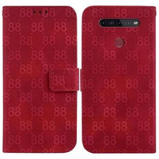 For LG K41S / K51S Double 8-shaped Embossed Leather Phone Case(Red)