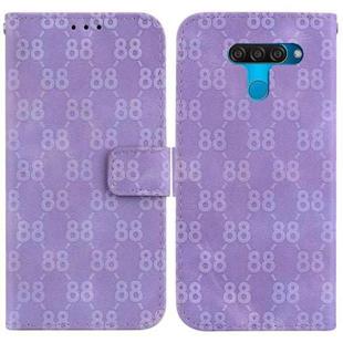 For LG K50 / Q60 Double 8-shaped Embossed Leather Phone Case(Purple)