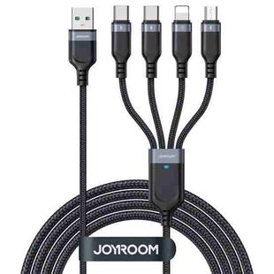 JOYROOM A18 3.5A USB to 8 Pin+Dual USB-C/Type-C+Micro USB 4 in 1 Data Cable, Length: 1.2m(Black)