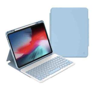 For iPad 10.2 2021 / Air 2019 WiWU Skin Feel Magnetic Detachable Keyboard Tablet Case(Blue)