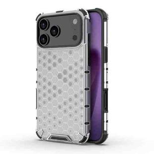 For iPhone 17 Pro Max Honeycomb Shockproof Phone Case(White)